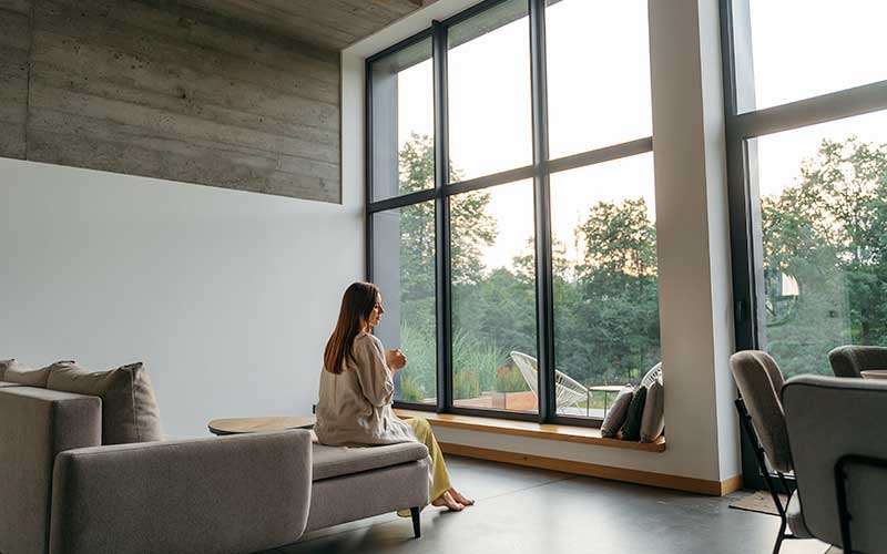 grandi vetrate per luce in casa